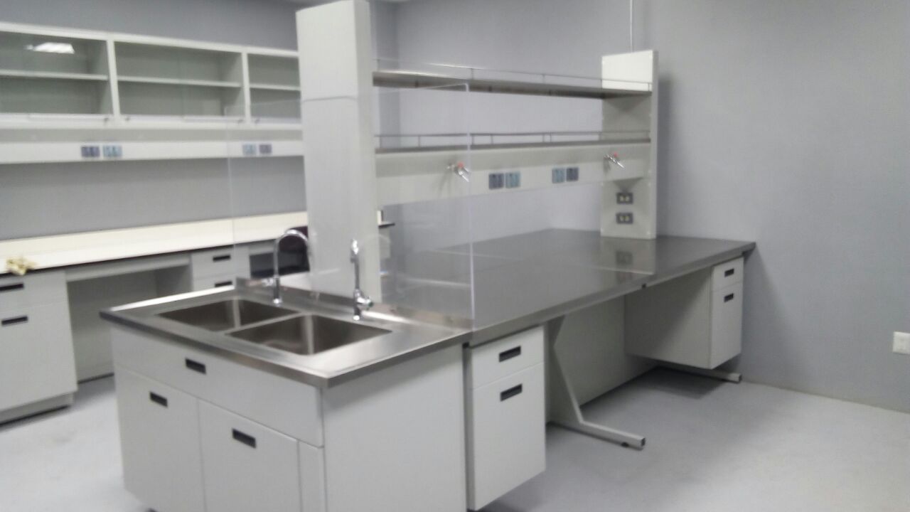 Tarja de laboratorio profesional instalada